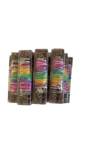 SAGE SMUDGE STICK WITH 7 CHAKRA ROSE PETALS