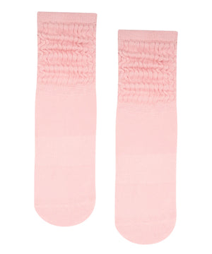 Scrunch Non Slip Grip Socks - Pink