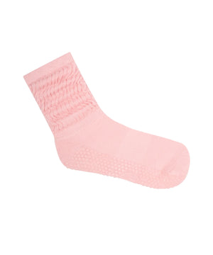 Scrunch Non Slip Grip Socks - Pink