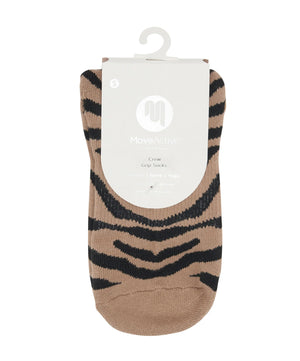 CREW NON SLIP GRIP SOCKS - MIDNIGHT ZEBRA