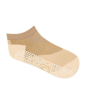 CLASSIC LOW RISE GRIP SOCKS - SAND STONE