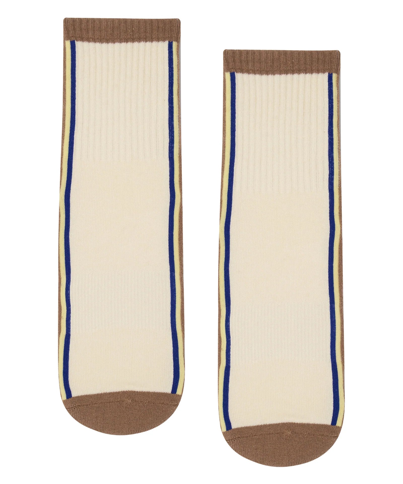 CREW NON SLIP GRIP SOCKS - FLUID BARK BROWN