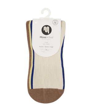 CREW NON SLIP GRIP SOCKS - FLUID BARK BROWN