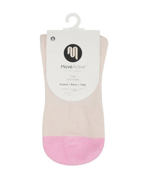 CREW NON SLIP GRIP SOCKS PINK PALMS