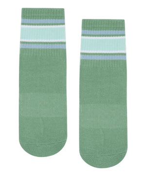 CREW NON SLIP GRIP SOCKS GARDEN STRIPES