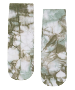 CREW NON SLIP GRIP SOCKS BLUE GUM TIE DYE