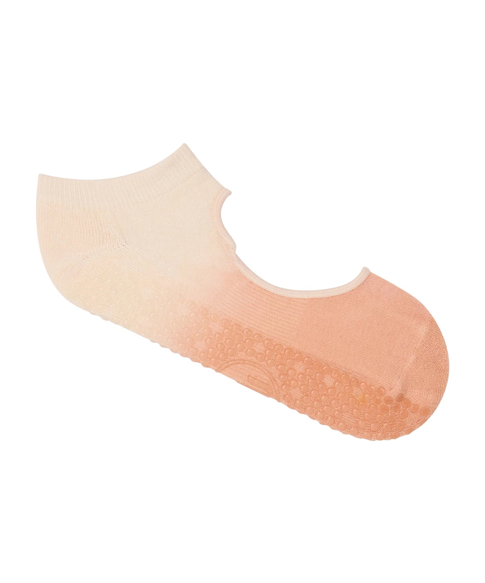 SLIDE ON NON SLIP GRIP SOCKS- FADE CORAL