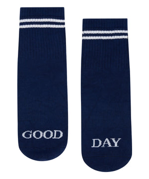 CREW NON SLIP GRIP SOCKS - GOOD DAY NAVY