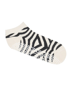 CLASSIC LOW RISE GRIP SOCKS - MONOCHROME SWIRL