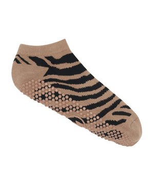 CLASSIC LOW RISE GRIP SOCKS - MIDNIGHT ZEBRA