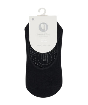 Slide On Non Slip Grip Socks - Classic Black