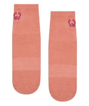 CREW NON SLIP GRIP SOCKS- CRIMSON CRAB