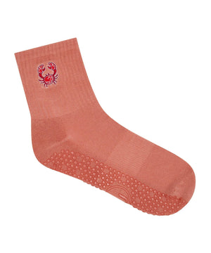 CREW NON SLIP GRIP SOCKS- CRIMSON CRAB