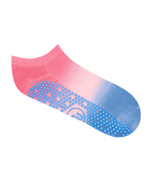 CLASSIC LOW RISE NON SLIP GRIP SOCKS IN BERRY SORBET OMBRÉ