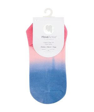 CLASSIC LOW RISE NON SLIP GRIP SOCKS IN BERRY SORBET OMBRÉ