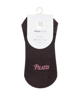 CLASSIC LOW RISE GRIP SOCKS PILATES CLUB CHOCOLATE